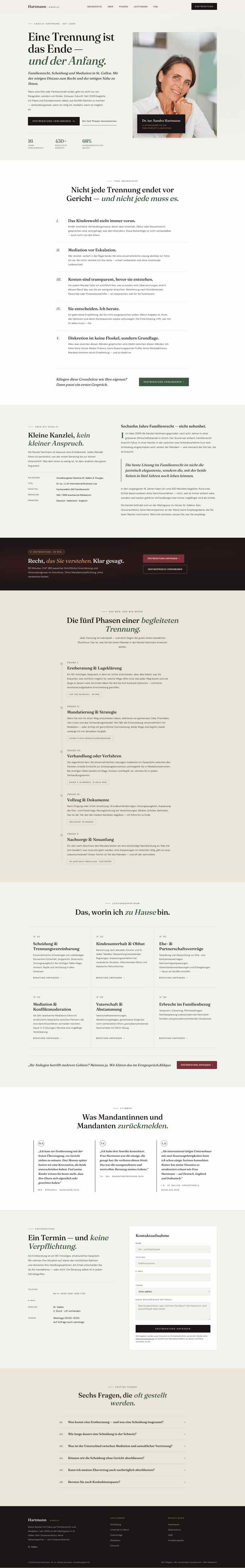 Kanzlei, Beispielseite Webdesign Schweizer Mittelstand