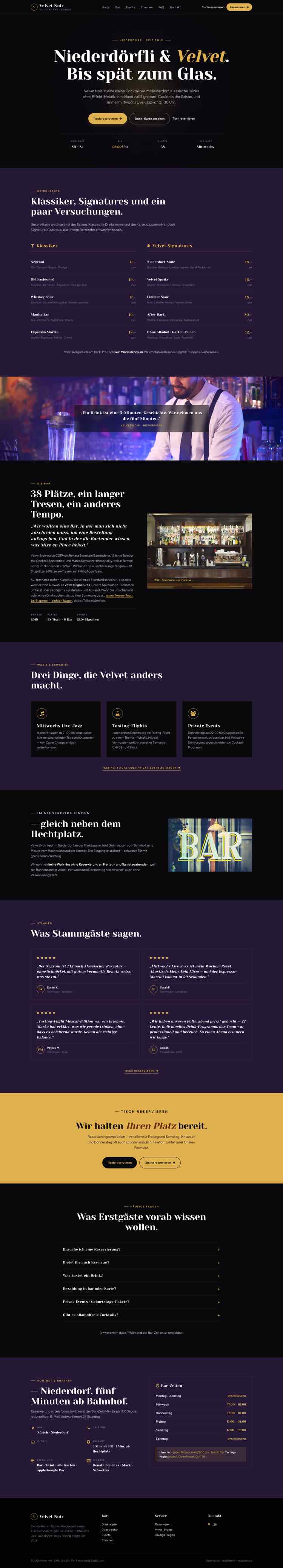 Bar, Beispielseite Webdesign Schweizer Mittelstand
