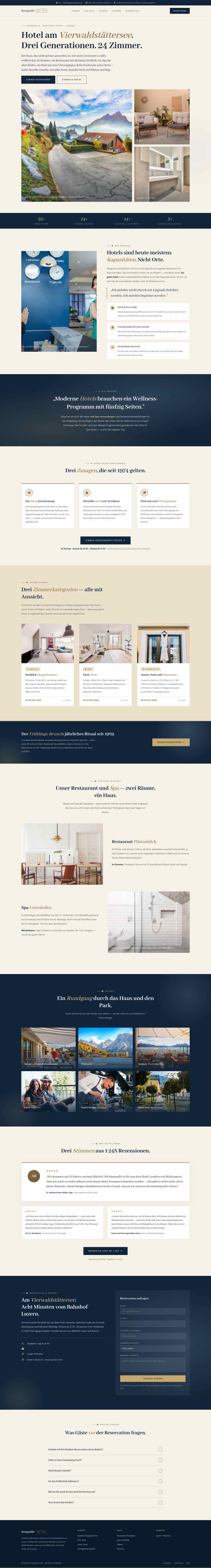 Hotel, Beispielseite Webdesign Schweizer Mittelstand