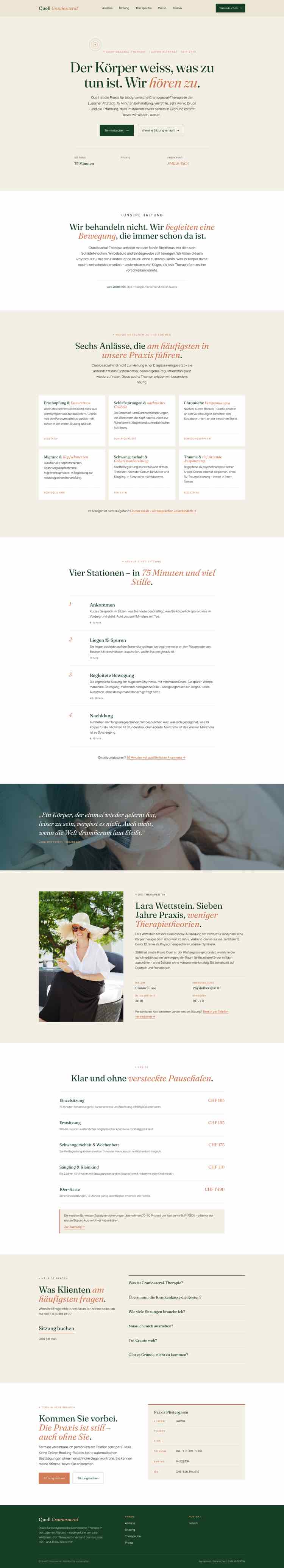 Craniosacral-Praxis mit Centered-Hero