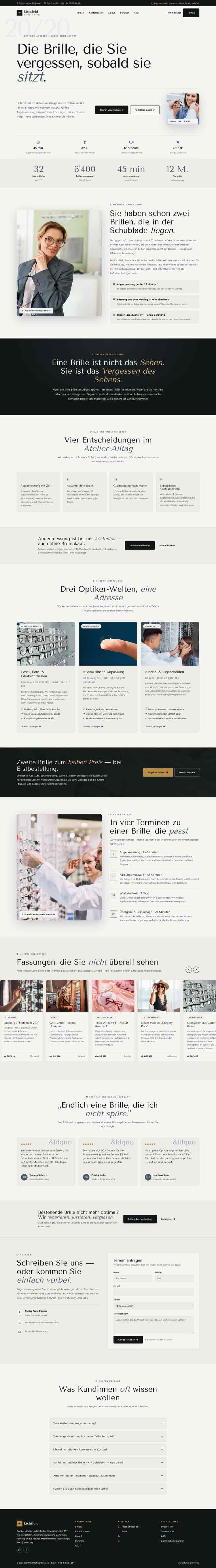 Optiker mit Split-Hero