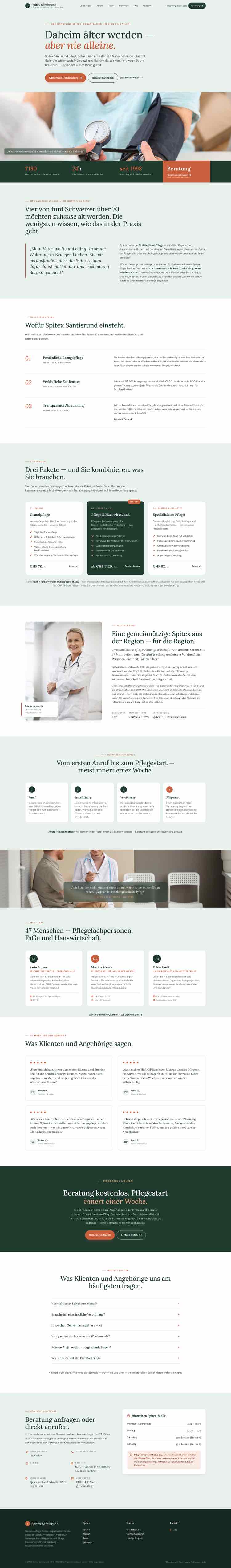 Spitex mit Split-Hero