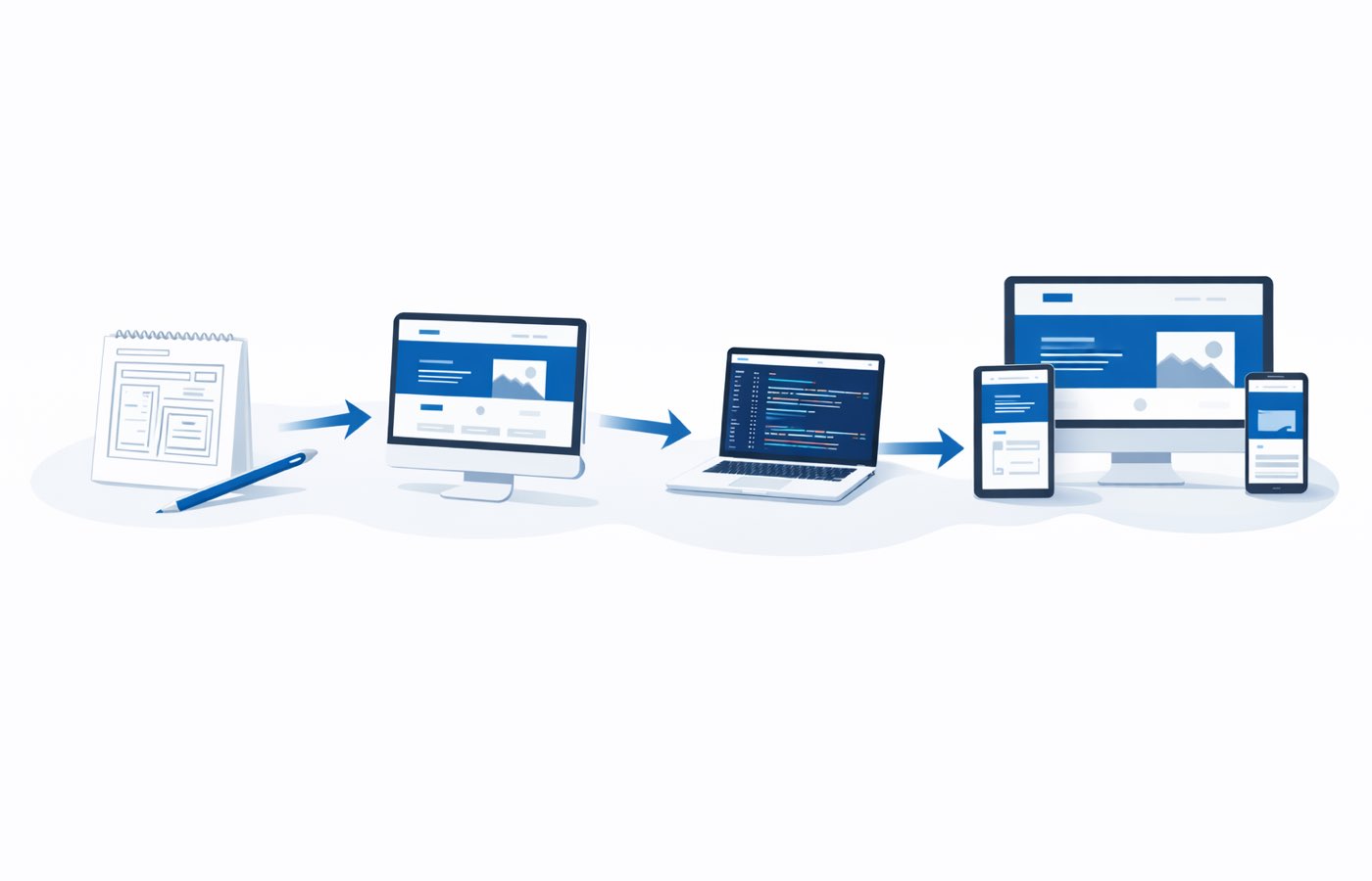 Professioneller Webdesign-Prozess in 4 Schritten