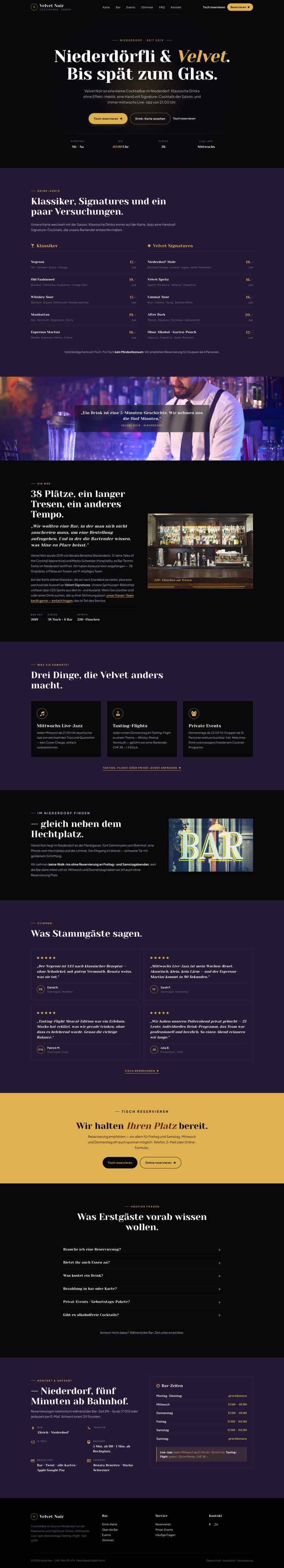 Bar Velvet Noir mit Centered-Hero