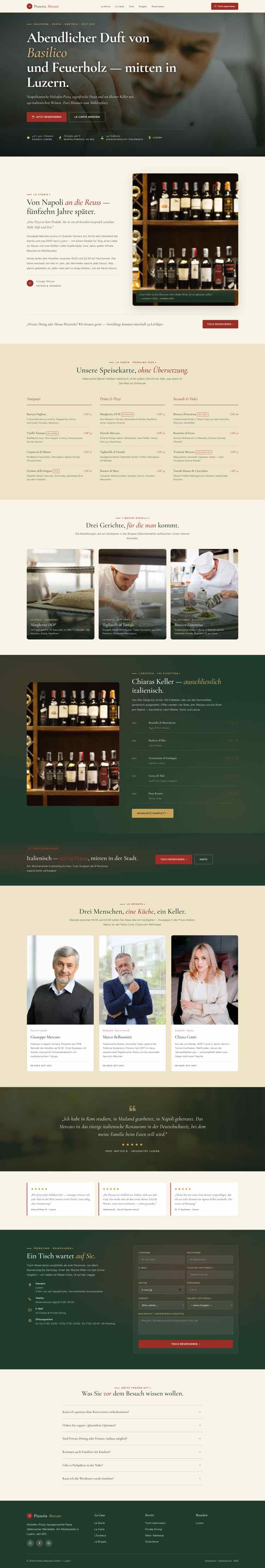 Pizzeria Mercato mit Fullscreen-Hero